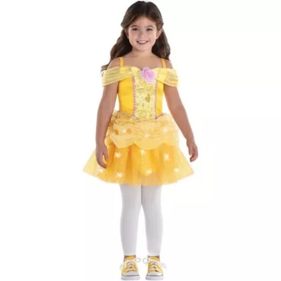 Disney Kids Beauty & The Beast Light Up Costume Size Medium 8-10 - Picture 1 of 9